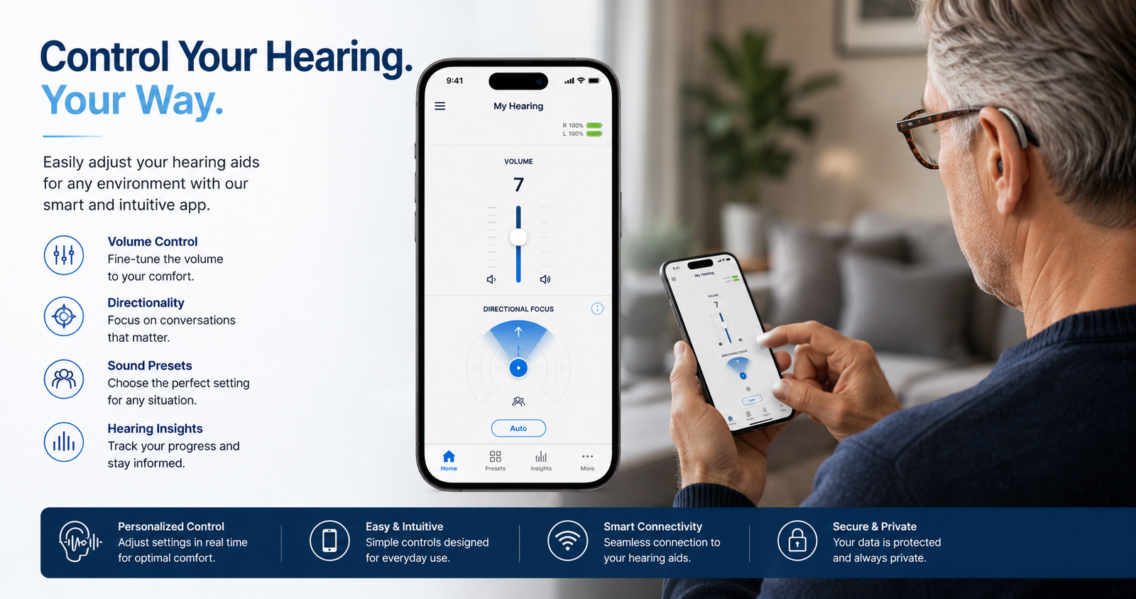 Control your hearing your way